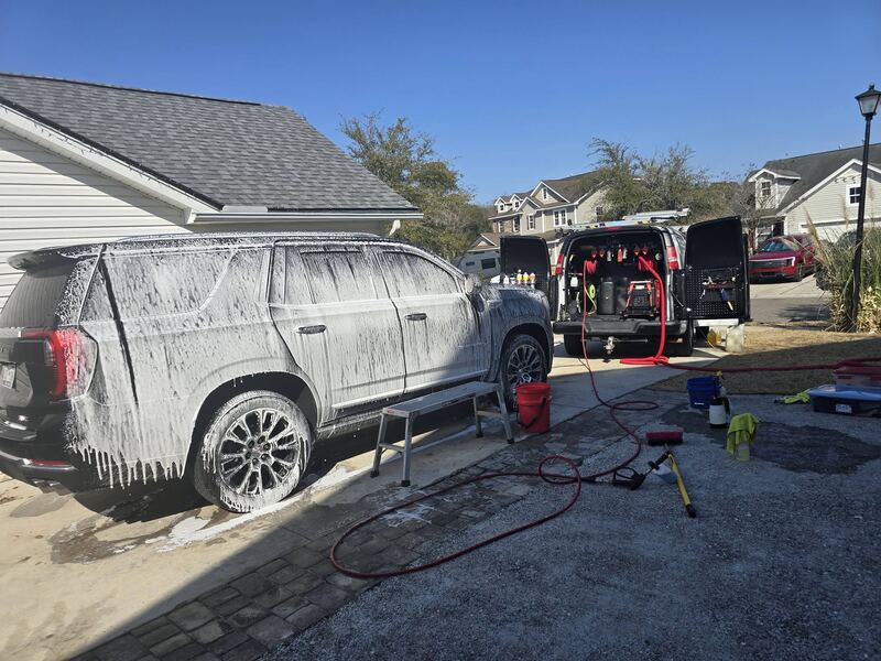 Foam left to dwell before the contact wash